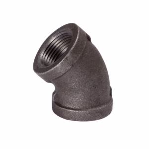 BLK4512 Southland - 520-203 1/2" 45 degree Elbow Black 150 lb. Malleable Iron Fitting