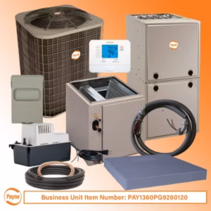 PAY1348PG9260100 Payne 13+ SEER 4 Ton Condenser, Coil and 92% Furnace Package