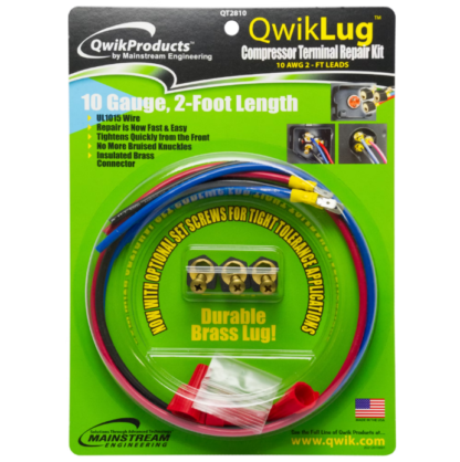 QwikProducts? - QT2810 QwikLug Compressor Terminal Repair Kit 10AWG with 2' Leads and Nut Connection - Image 4