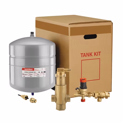 Resideo Combo Trim Kit with SuperVent including expansion tank, air eliminator, and boiler trim components