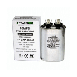 TP-CAP-10-440-FULL-CASE - Case of 50 - TRADEPRO - 10 MFD 440V Oval Run Capacitor