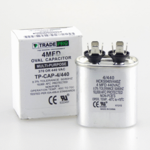 TP-CAP-4-440-FULL-CASE - Case of 50 - TRADEPRO - 4 MFD 440V Oval Run Capacitor