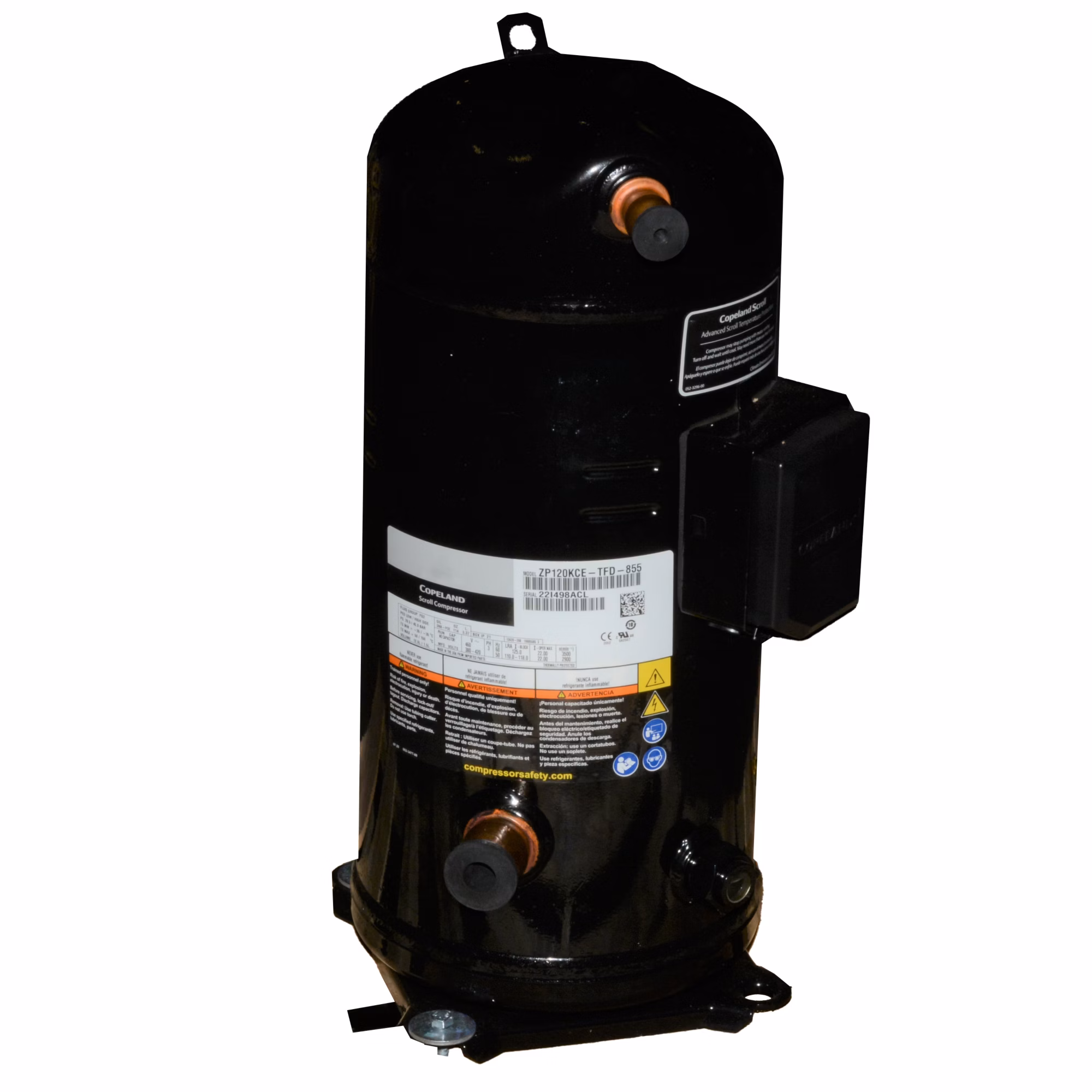 Factory Authorized Parts - Carrier ZP120KCE-TFD-855 Copeland Scroll Compressor