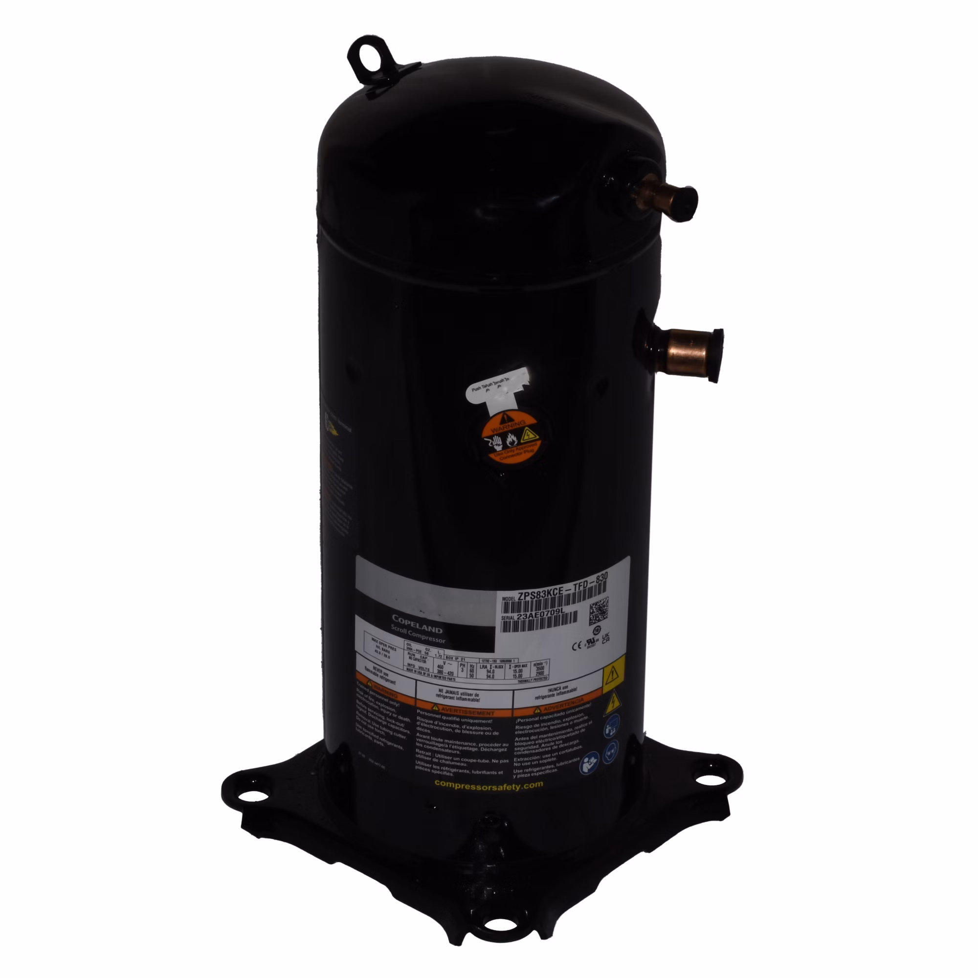 Factory Authorized Parts - Carrier ZPS83KCE-TFD-830 Copeland Scroll Two-Stage Compressor