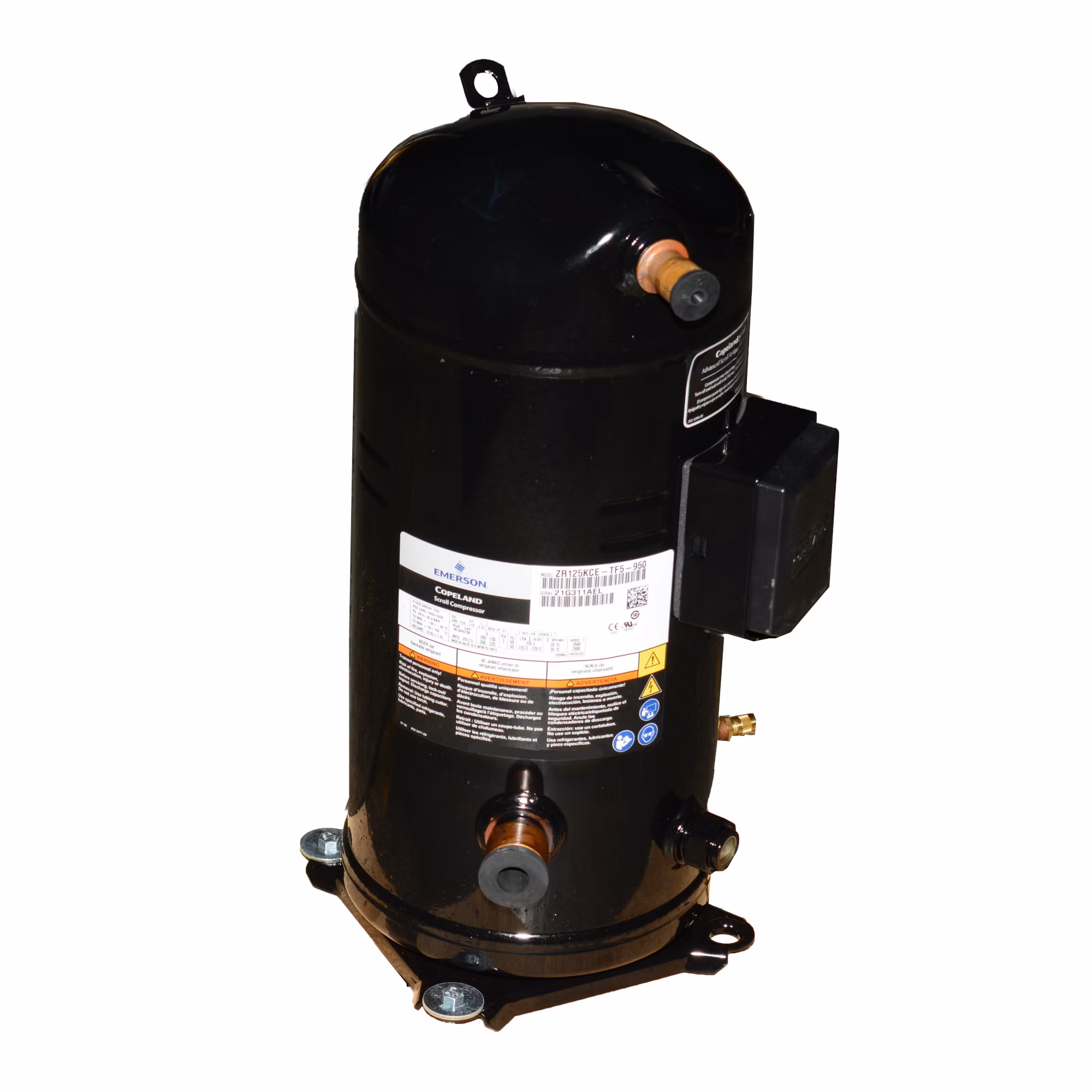 Factory Authorized Parts - Carrier ZR125KCE-TF5-950 Copeland Scroll Compressor 125000 BTUH