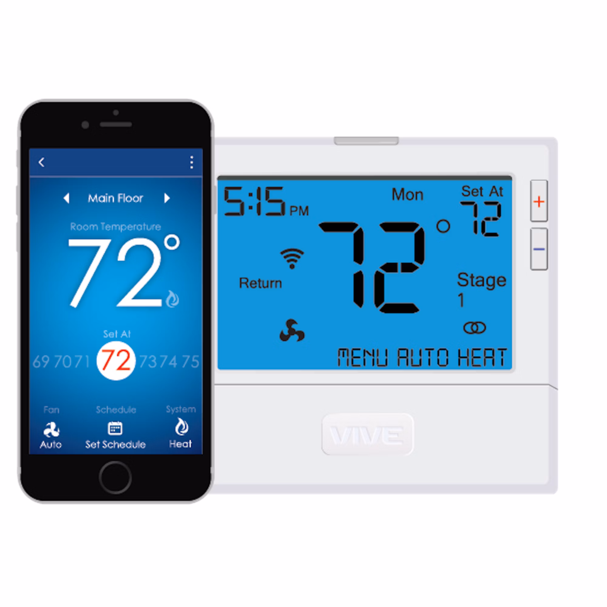 TP-S-855I VIVE - Programmable/Non-Programmable WiFi Thermostat 4H/2C