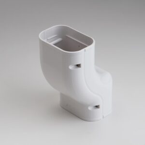 SIF-100-W Slimduct - 100mm 3-3/4", 2" Fixed Offset - White