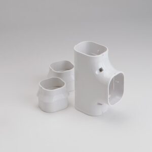 ST-77-W Slimduct - 77mm 2.75" Tee Fitting White