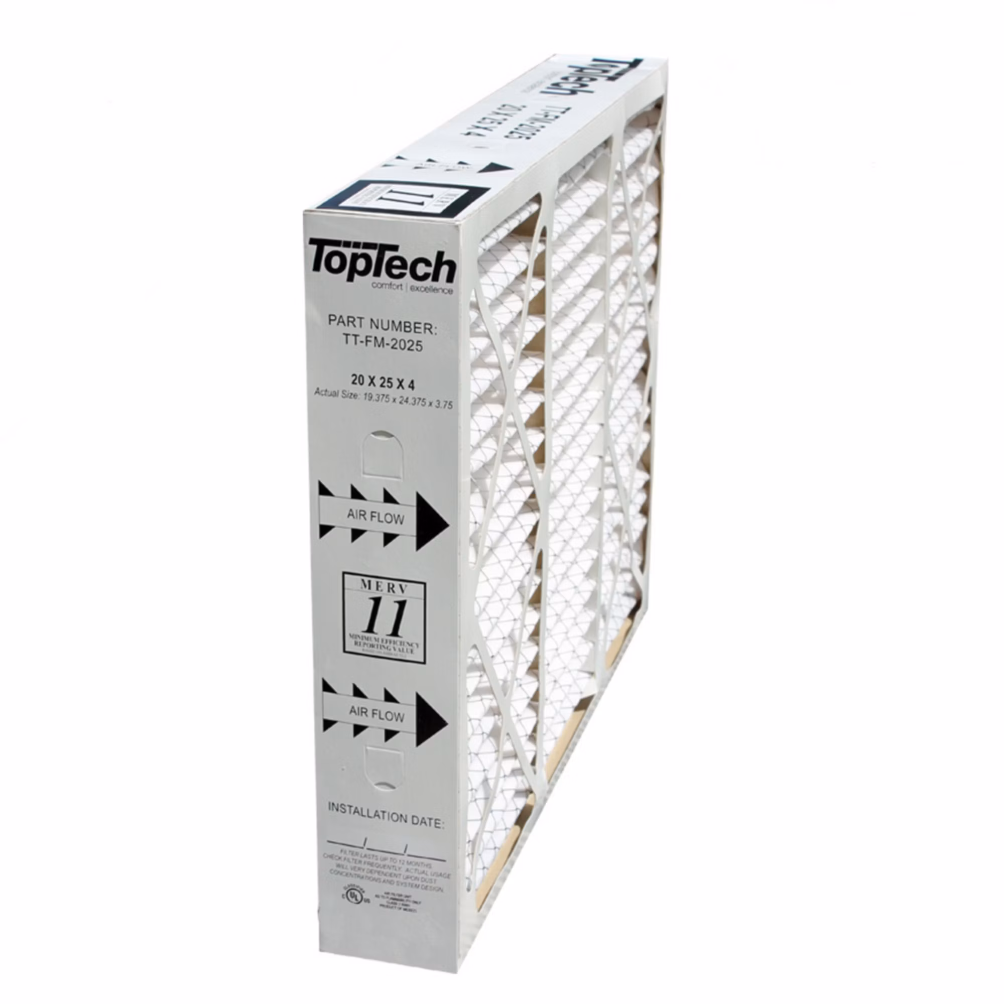 TT-FM-2025 TopTech - 20X25X4 Cartridge Air Filter MERV 11