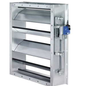 TROX JZ-HL multileaf damper with modulating actuator for HVAC airflow control