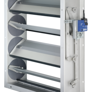 TROX JZ-LL multileaf damper with actuator for HVAC airflow control