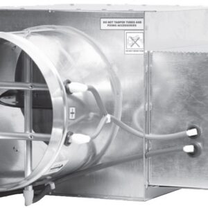 TROX TVB acoustic single duct VAV terminal with circular inlet and rectangular outlet