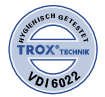 VDI 6022 hygiene certification badge for TROX TVM