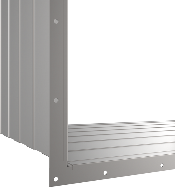 TROX XS splitter sound attenuator frame corner detail
